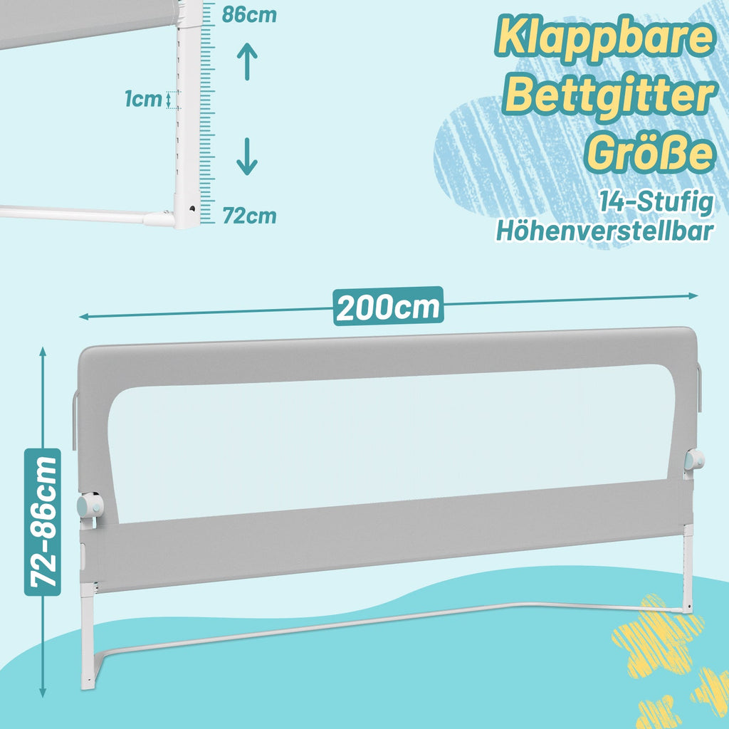 Cosmo Go Bettgitter Rausfallschutz Klappbar Höhenverstellbar