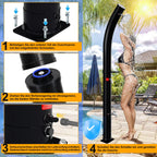 Cosmo Go 20L Solardusche Curve mit Regenduschkopf und Schutzhaube