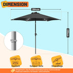 Cosmo Go Sonnenschirm 2.7m Winkelverstellbar mit/ohne LED