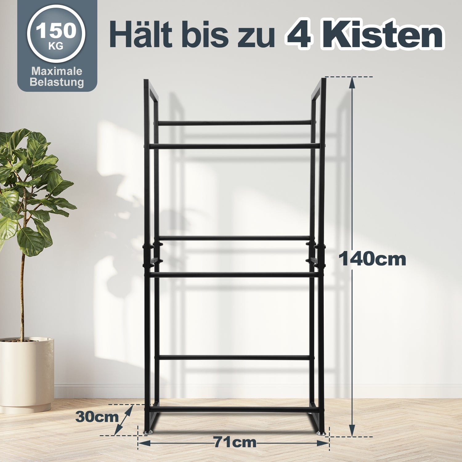 Cosmo Go Getränkekistenregal für 6 Kästen 140 * 71 * 30CM