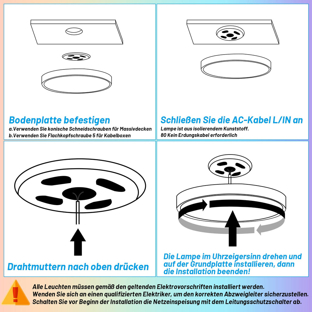 Cosmo Go 24W LED Deckenlampe Dimmbar RGB Alexa