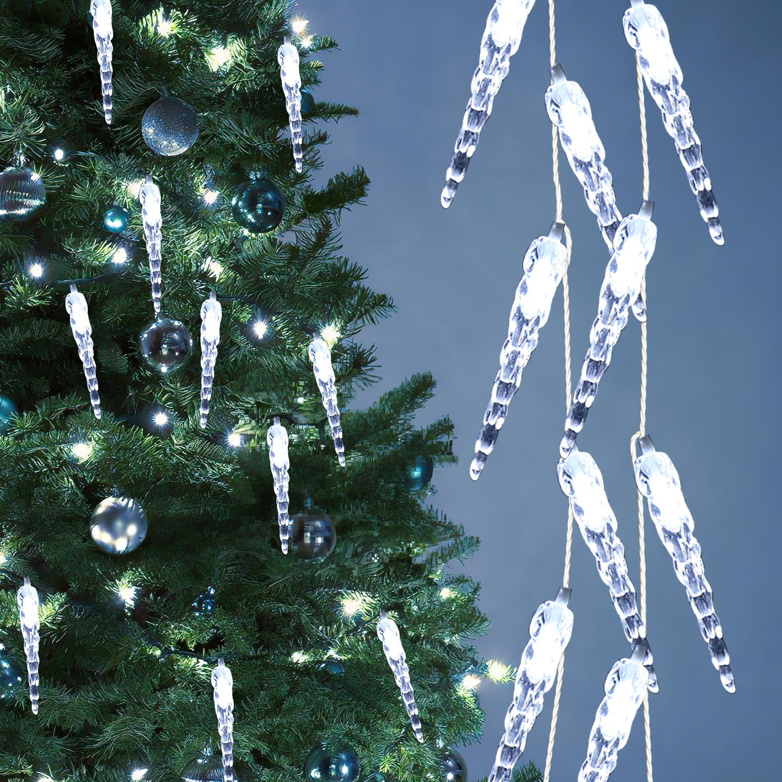 Cosmo Go LED Eiszapfen Lichterkette 40 LEDs