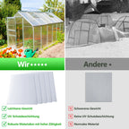 Cosmo Go Polycarbonat Hohlkammerstegplatten 8mm 5 Stück für Gewächshaus