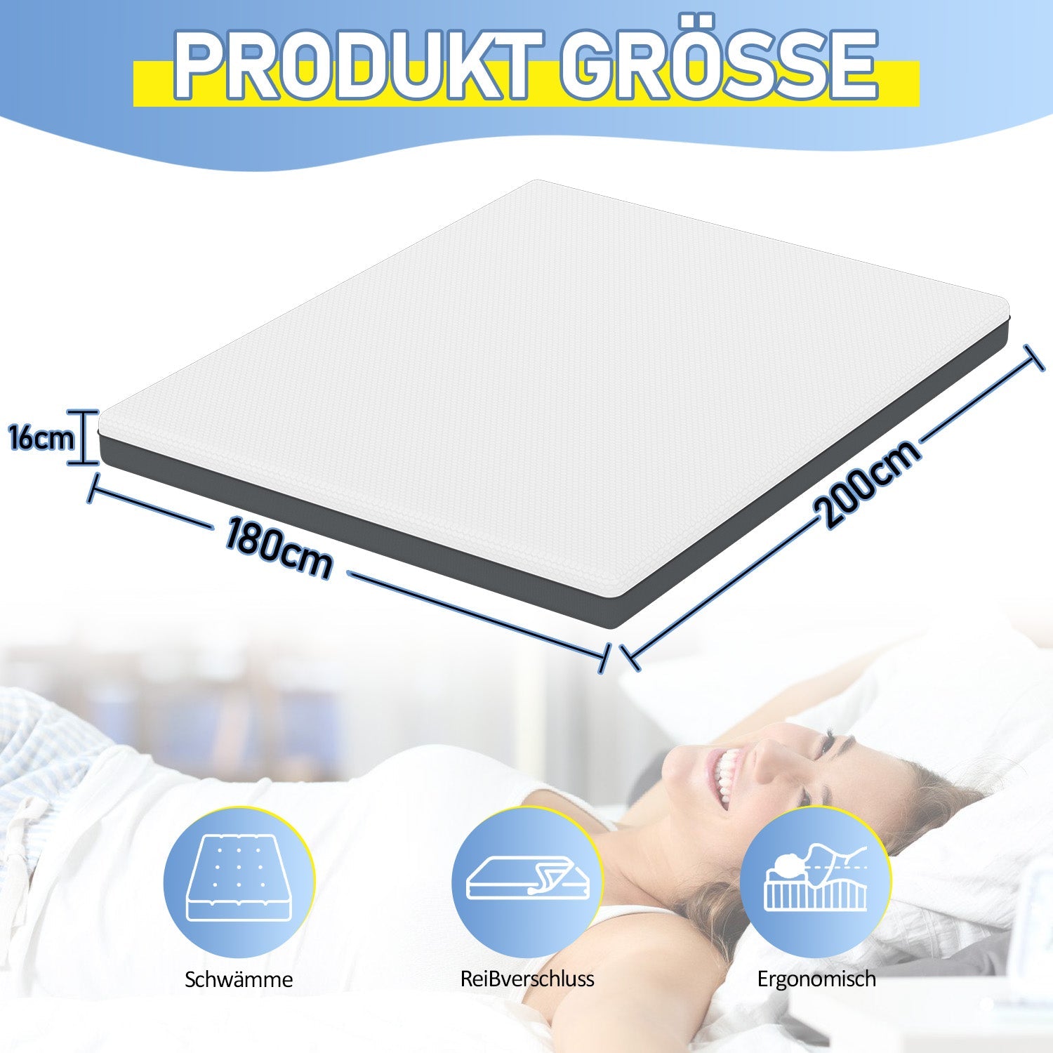 Cosmo Go Matratze Memory-Schaummatratze Ergonomische H3