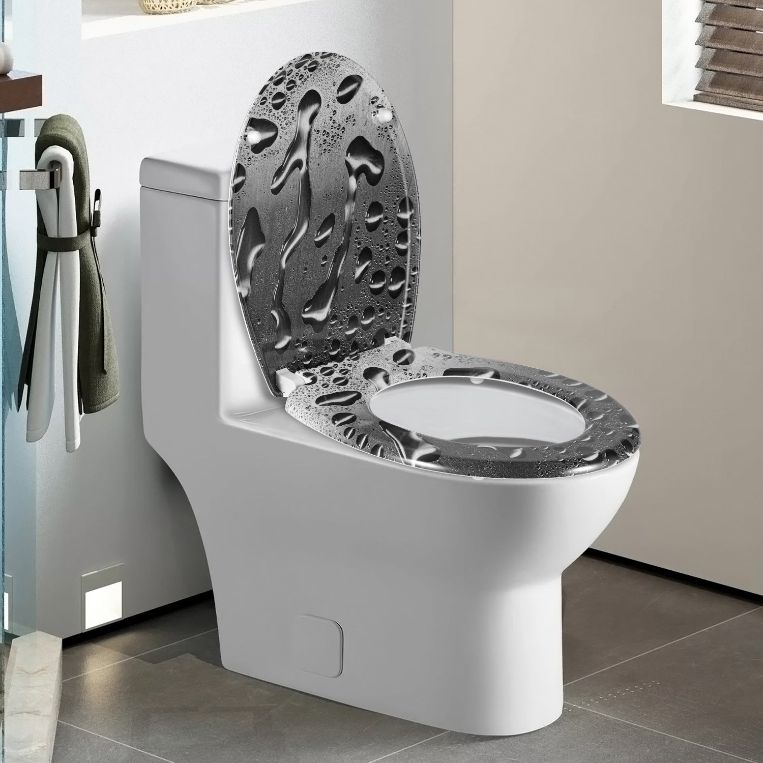Cosmo Go Toilettendeckel WC Sitz mit Absenkautomatik O-Form