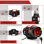 Cosmo Go Rauchabzug Rohrventilator mit Fernsteuerung 100mm/150mm