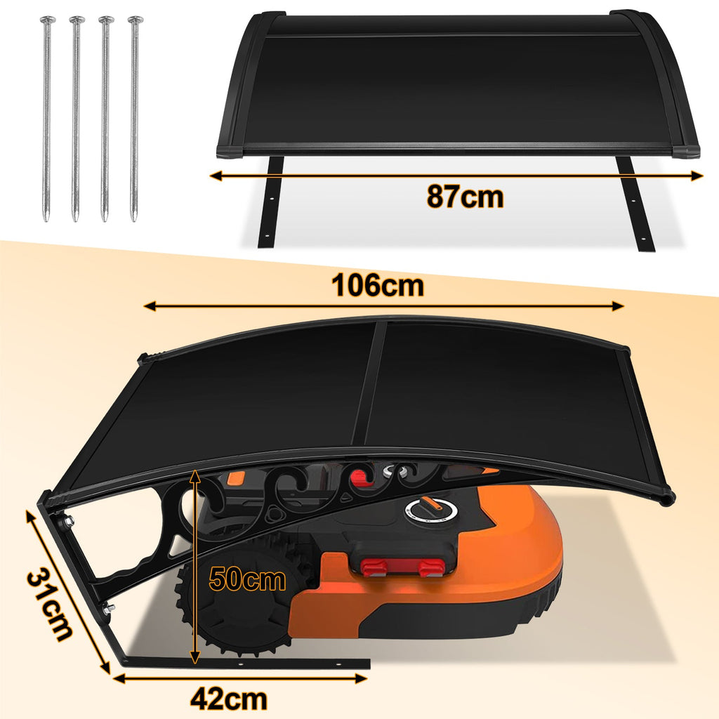 Cosmo Go Mähroboter Garage Dach Carport für Rasenmäher Schwarz