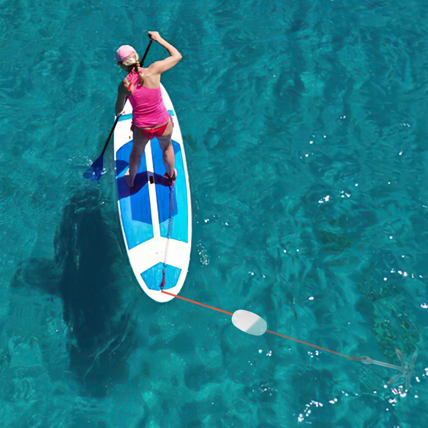 Cosmo Go Bootsanker mit 6mm x 20m Seil Faltanker 0.7kg/1.5kg