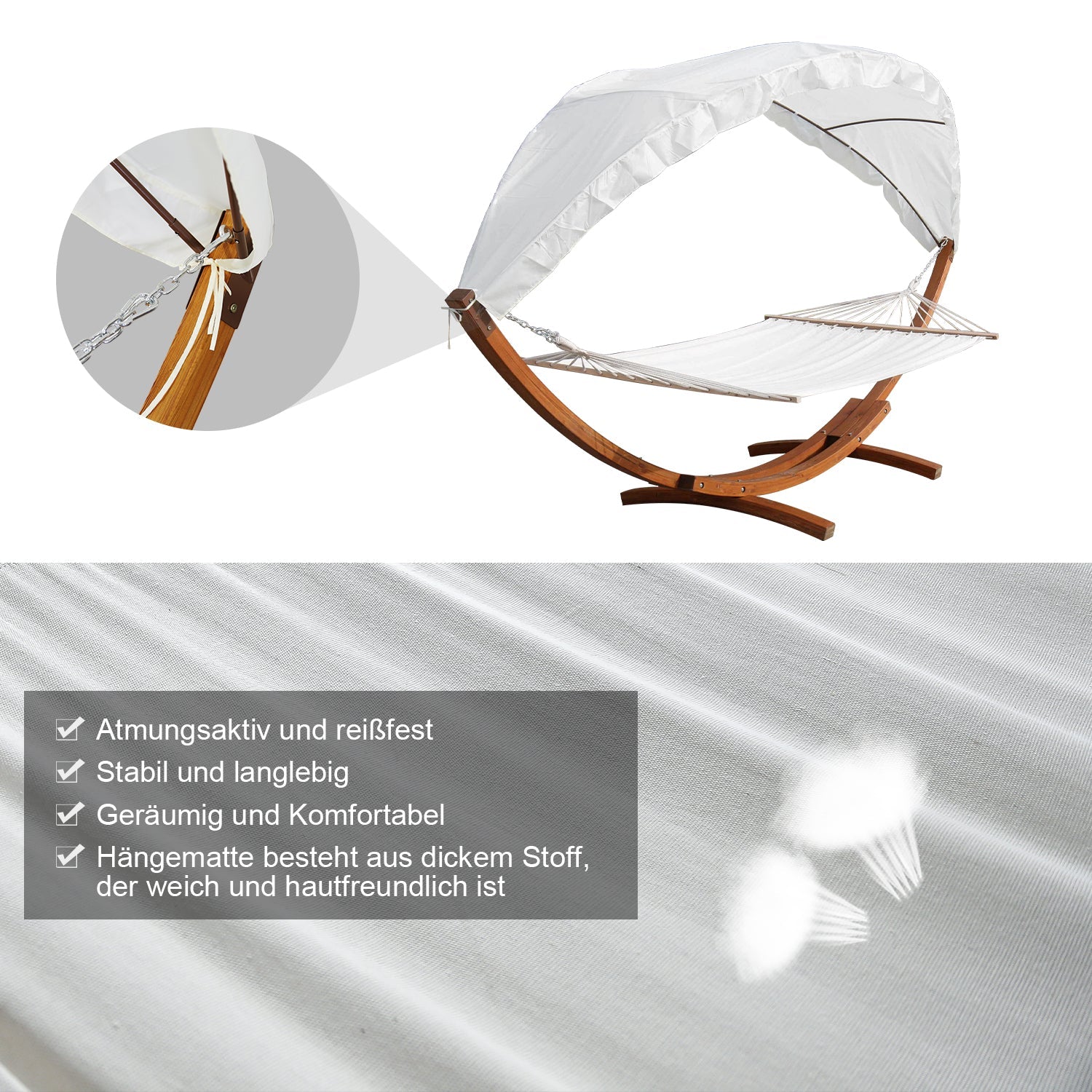 Cosmo Go Hängematte Holz Hammock mit Gestell