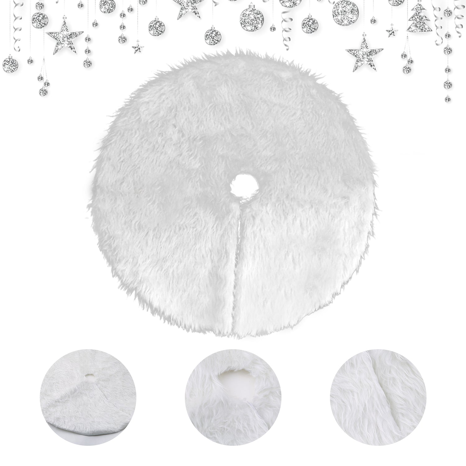 Cosmo Go Weihnachtsbaumdecke 78/90/122cm Plüsch Christbaumdecke