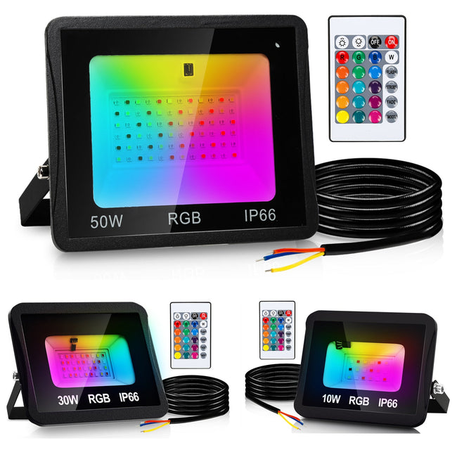 Cosmo Go RGB Strahler Fluter Mit Fernbedienung 10W-50W Hover Image
