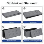 Cosmo Go Sitzhocker mit Stauraum Aufbewahrungsbox 76x38x38cm