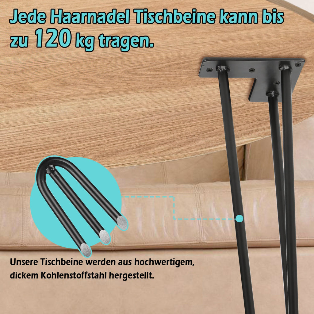 Cosmo Go Hairpin Legs Tischbeine Metall schwarz