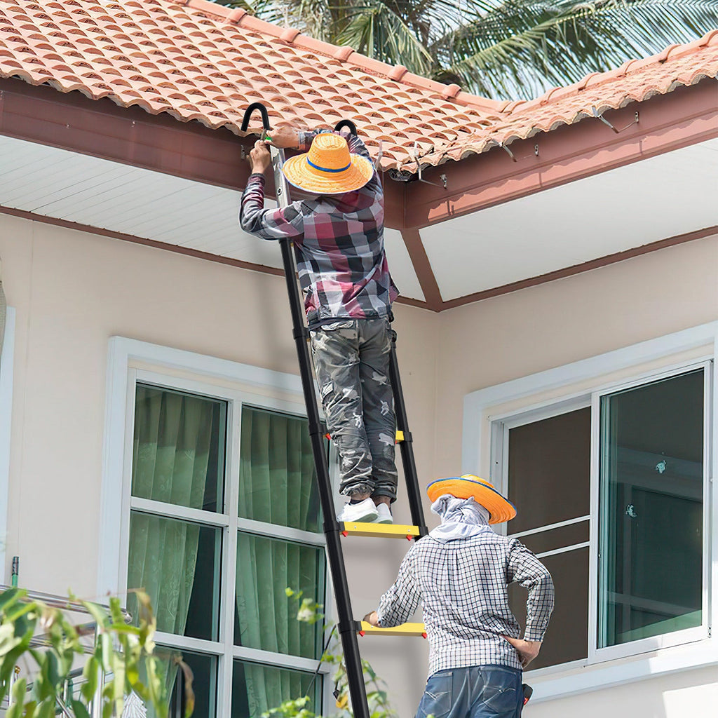 Cosmo Go Teleskopleiter Aluminium mit Langsamer Schrumpfungsfunktion und Abnehmbarem Haken