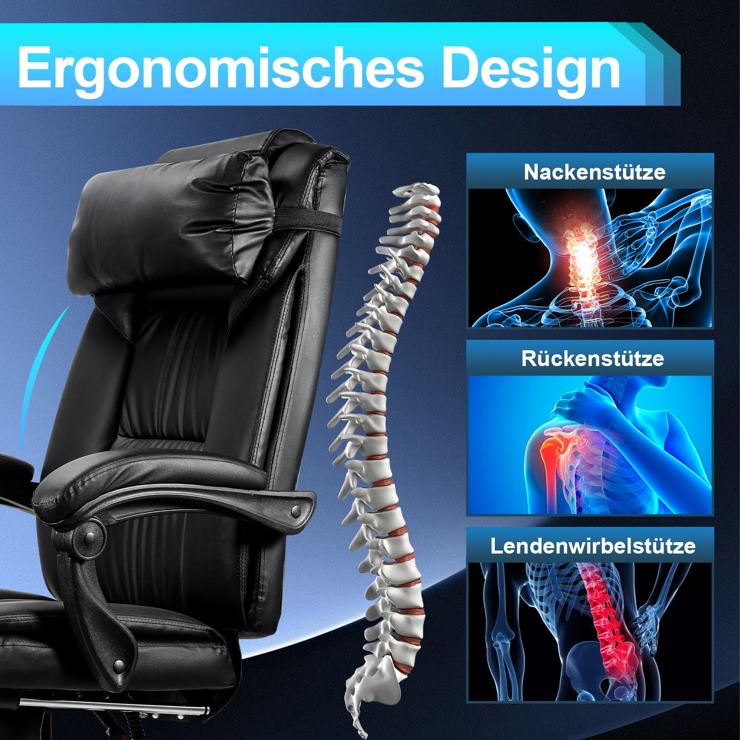 Cosmo Go Drehstuhl Höhenverstellbar Bürostuhl 360° frei Drehbar