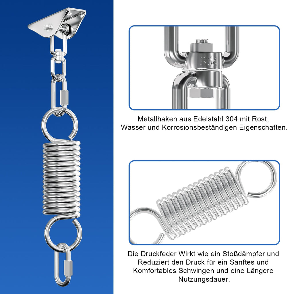 Cosmo Go 2 Stück Deckenhaken Edelstahl Schwingfeder