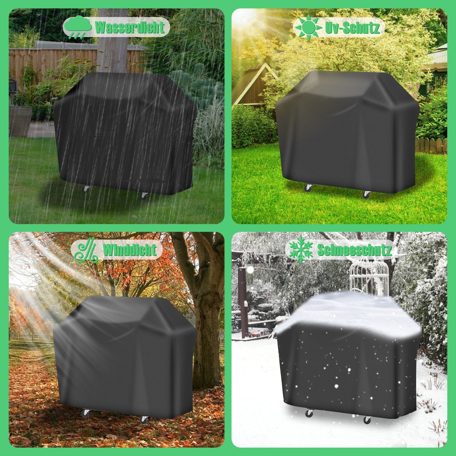 Cosmo Go Grillabdeckung Gasgrill Grill Abdeckhaube