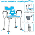 Cosmo Go Duschhocker für senioren Duschstuhl mit Rückenlehne