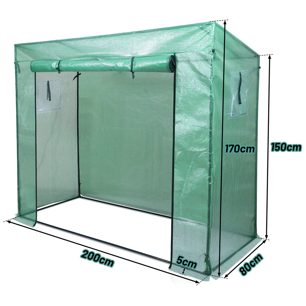 Cosmo Go Gewächshaus Foliengewächshaus 200 x 80 x 170cm