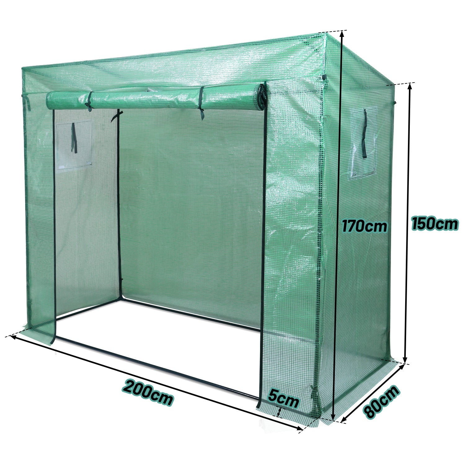 Cosmo Go Gewächshaus Foliengewächshaus 200 x 80 x 170cm