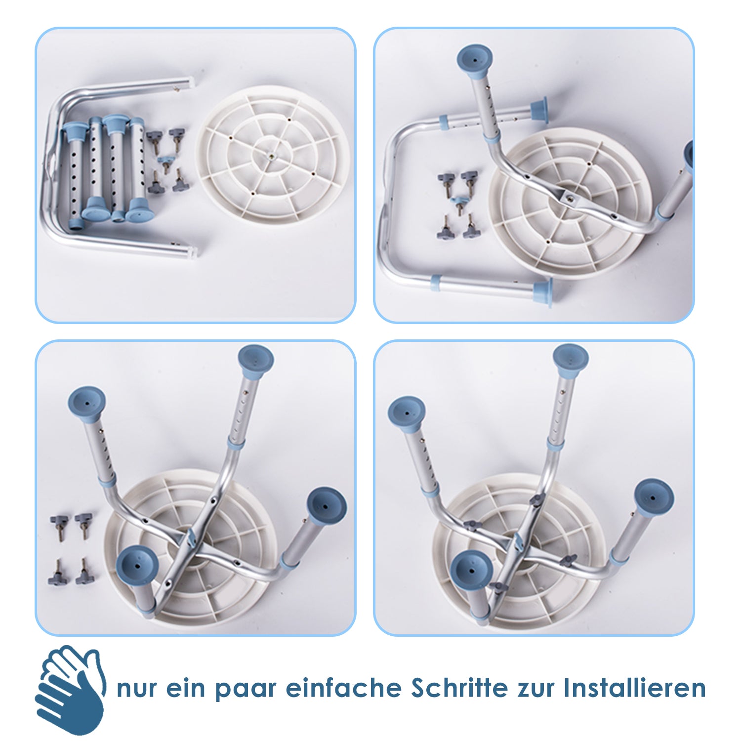 Cosmo Go Duschhocker Duschstuhl 360°Drehbarer