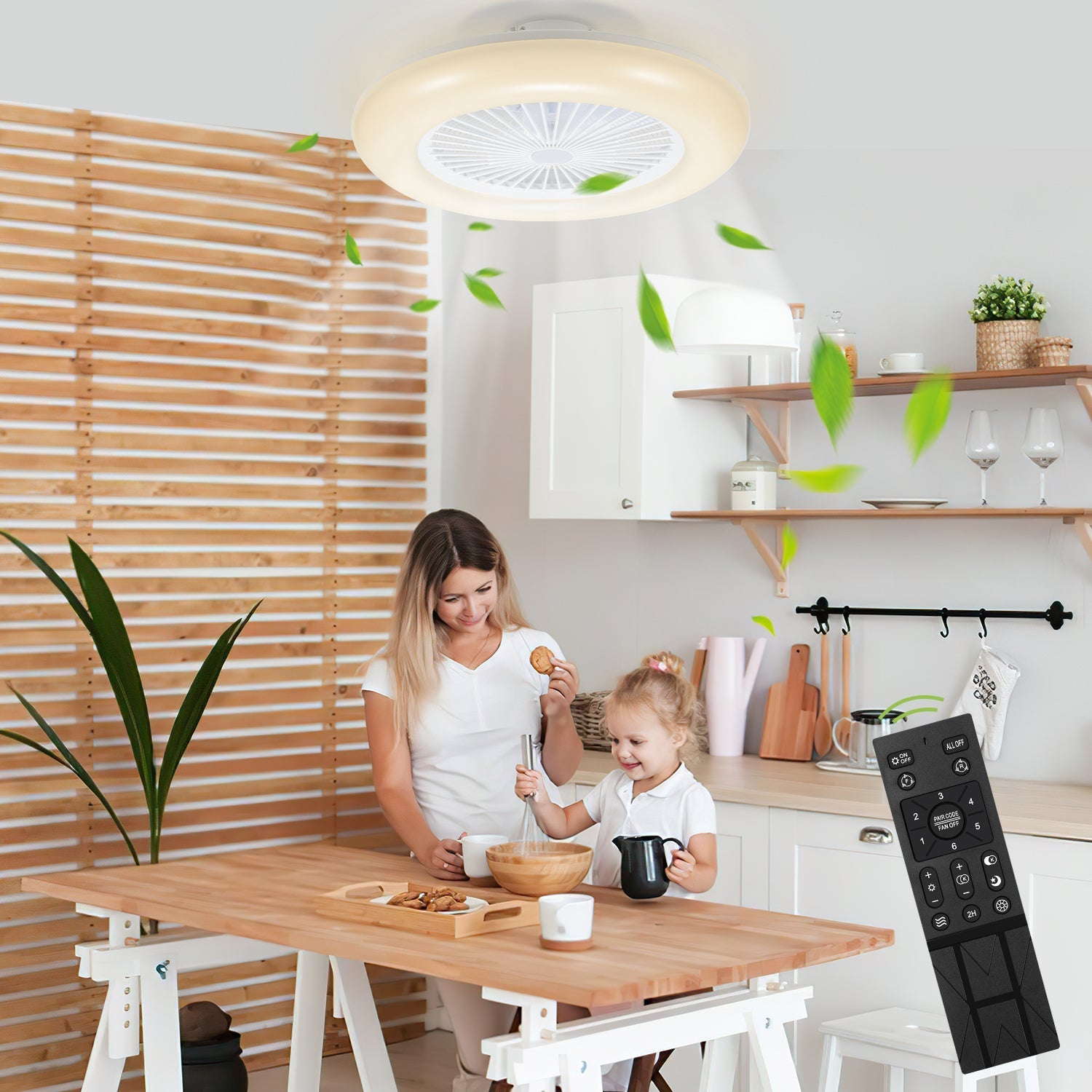 Cosmo Go Deckenventilator mit Beleuchtung 80W Dimmbar