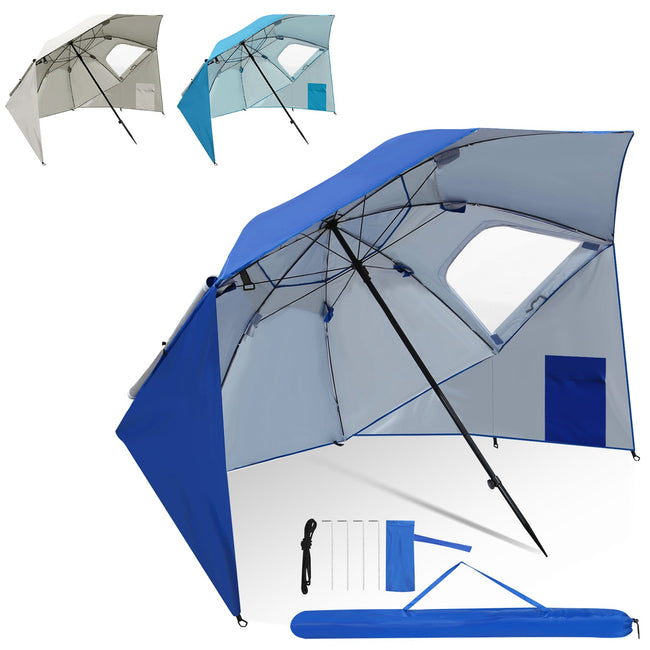 Cosmo Go 210cm Sonnenschirm Strandmuschel 2 in 1 Hover Image