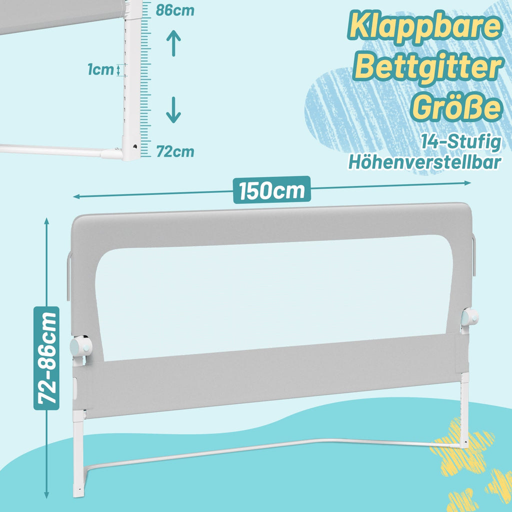 Cosmo Go Bettgitter Rausfallschutz Klappbar Höhenverstellbar