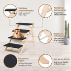 Cosmo Go Hundetreppe 2 in 1 Hunderampe Klappbare 4-Stufig Belastung 80kg