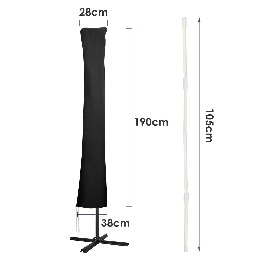 Cosmo Go Sonnenschirm Schutzhülle Abdeckung mit Stab