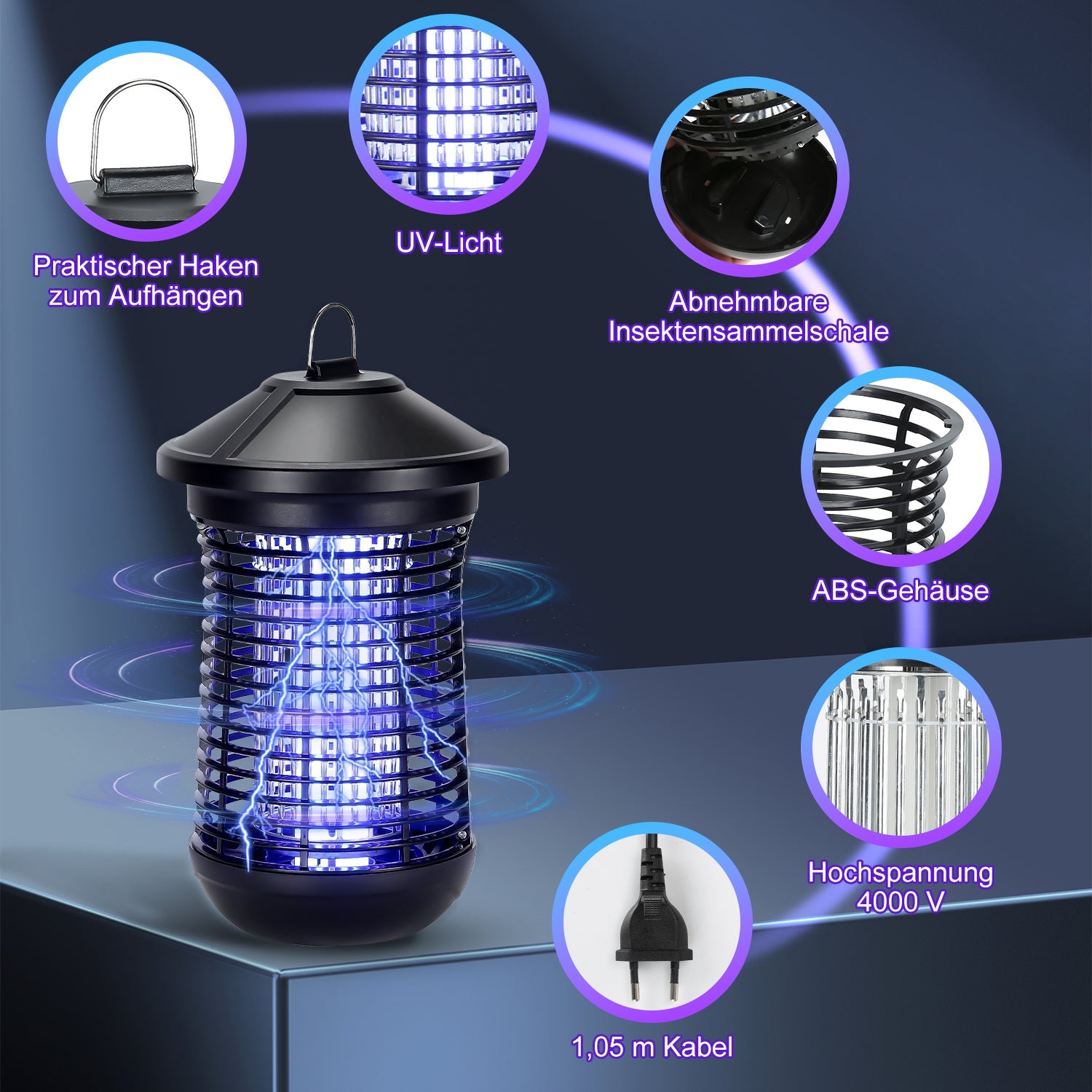 Cosmo Go Elektrisch Mückenlampe Insektenvernichter UV-Licht