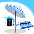 Cosmo Go Strandschirm Sonnenschirm Ø 213cm mit Tisch