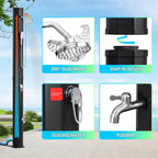 Cosmo Go 40L Solardusche Gartendusche Inkl. Schutzhaube und Handbrause