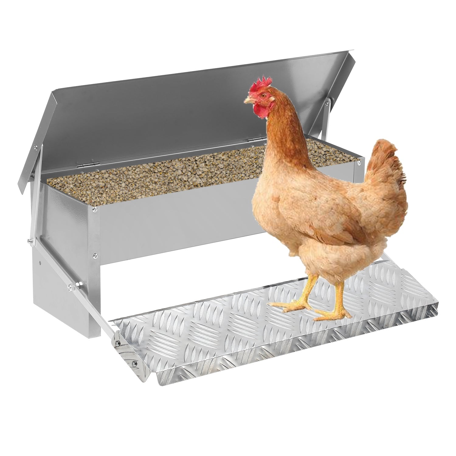 Cosmo Go Futterautomat für hühner Fußpedal selbstöffnender 5kg