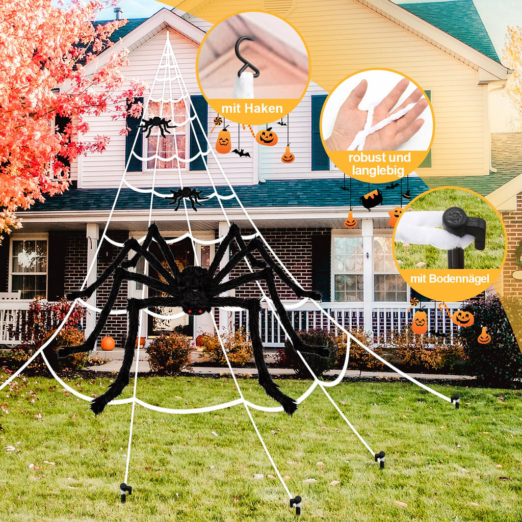 Cosmo Go Spinnennetz Deko Halloween Deko 5m/7m