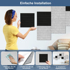 Cosmo Go Akustikplatten Wandpaneele Selbstklebend 12/18 Stück Quadratisch Kacheln