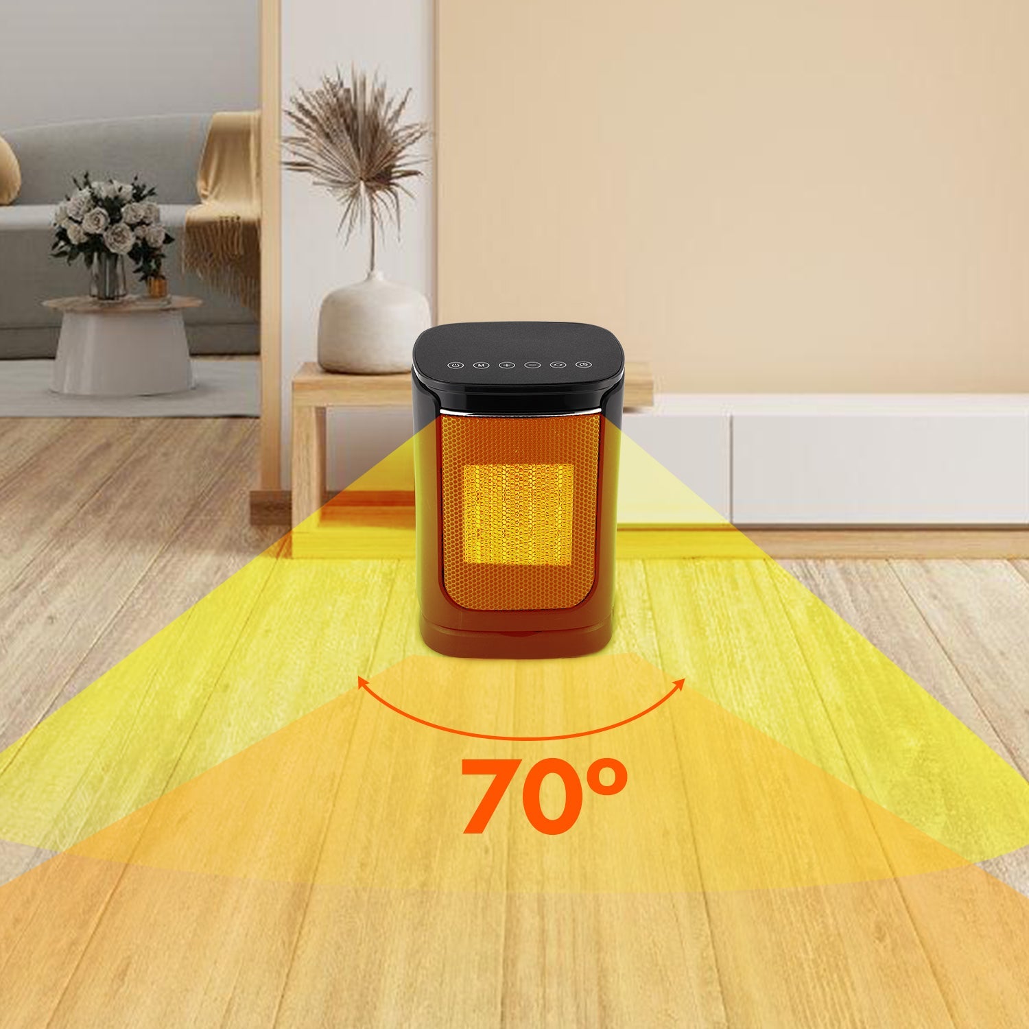 Cosmo Go 1500W Keramik Heizlüfter mit Fernbedienung