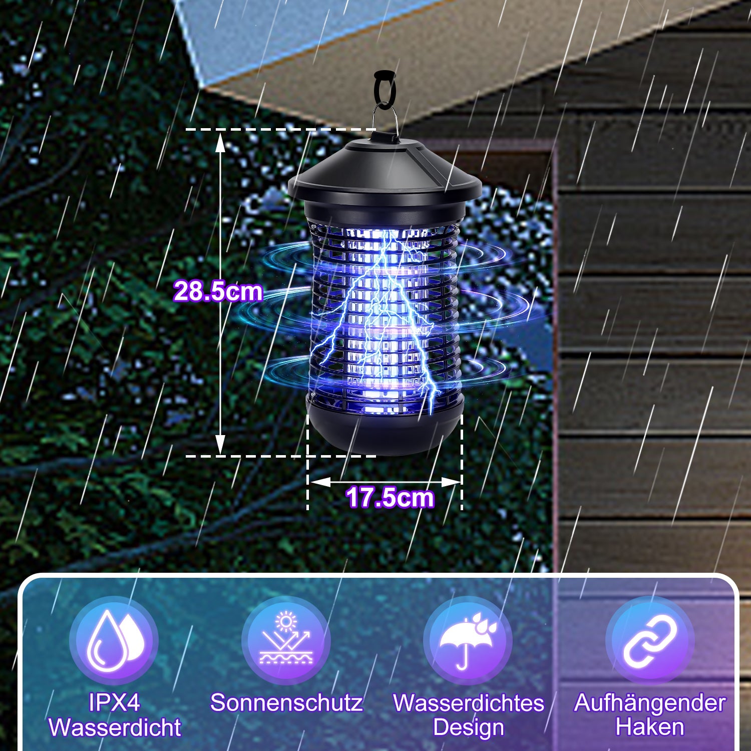 Cosmo Go Elektrisch Mückenlampe Insektenvernichter UV-Licht