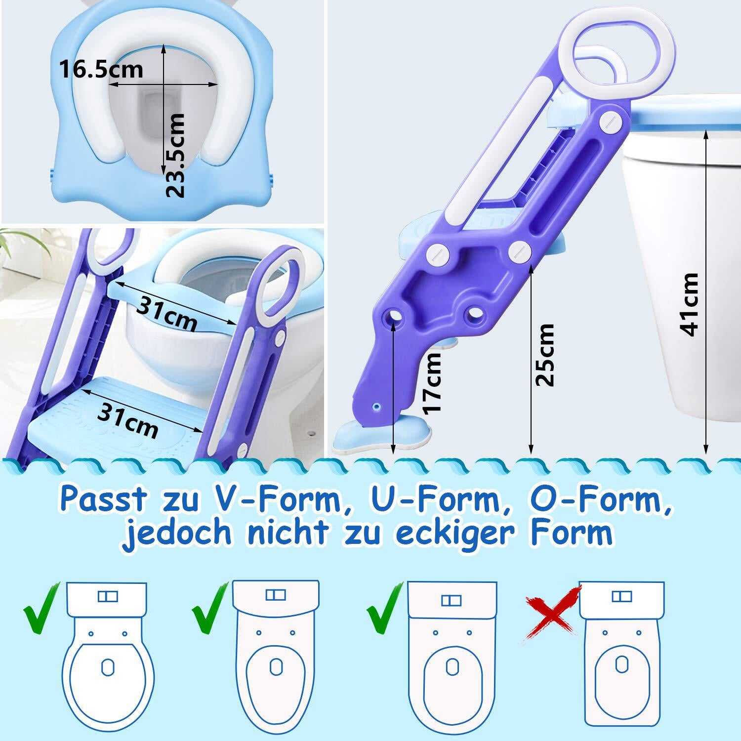 Cosmo Go Toilettentrainer mit Treppe Kinder Lerntöpfchen