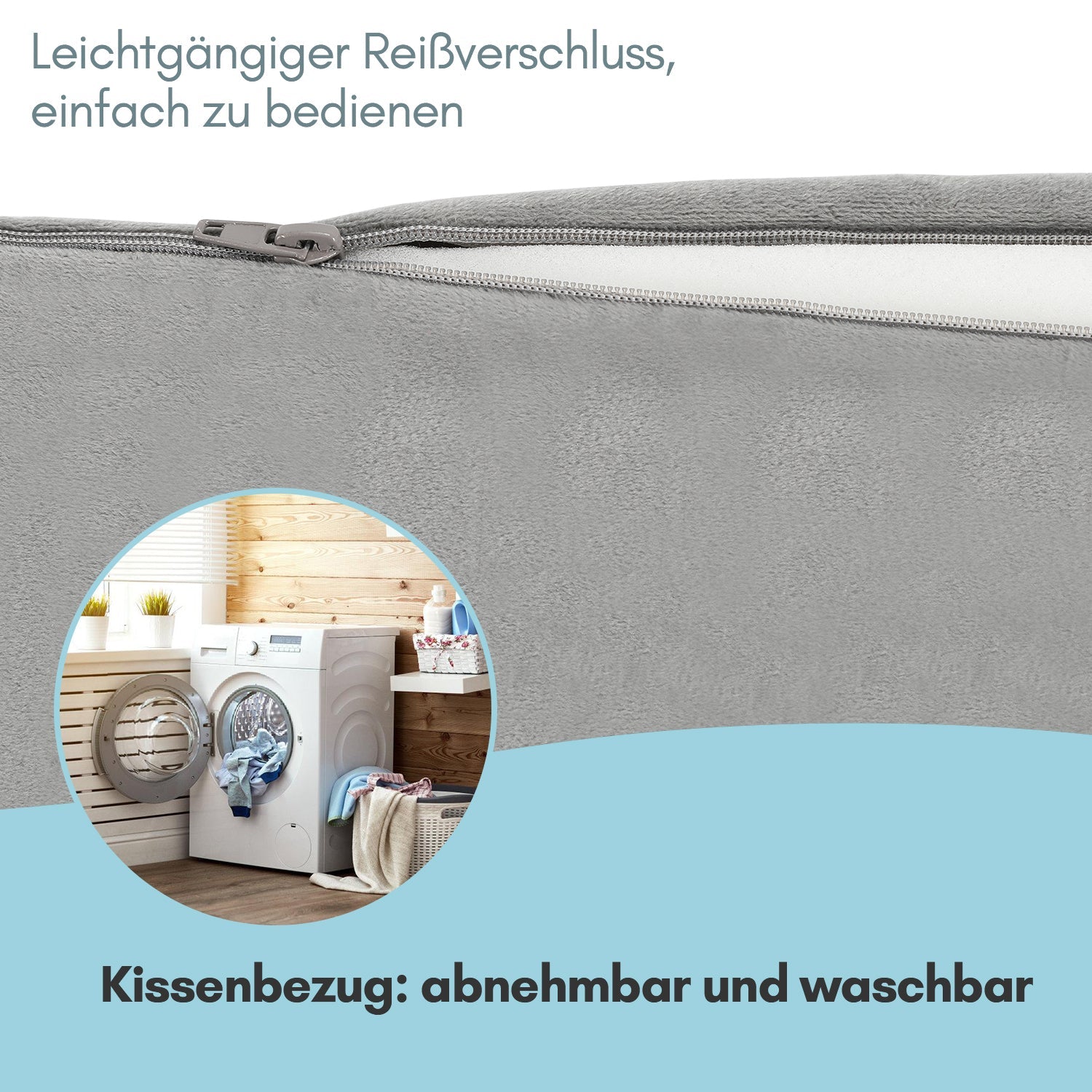 Cosmo Go Keilkissen Bett Kopfteil mit Abnehmbare Nackenrolle