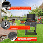 Cosmo Go Holzkohlegrill BBQ XXL Smoker mit Deckel