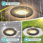 Cosmo Go LED Bodeneinbaustrahler 3W Warmweiß mit Mattierten Ersatzlinsen