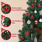 Cosmo Go Weihnachtskugeln Set 130 Christbaumkugeln für Weihnachtsbaum