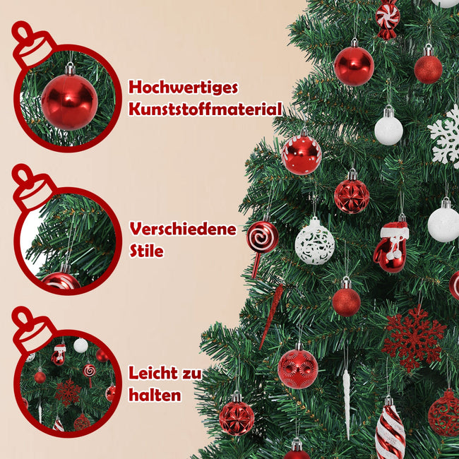 Cosmo Go Weihnachtskugeln Set 130 Christbaumkugeln für Weihnachtsbaum Main Image