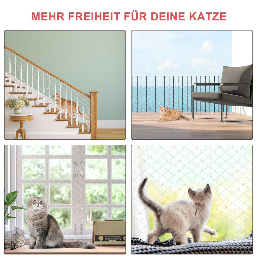 Cosmo Go Katzennetz Balkonnetz Sicherheitsnetz 3x8m
