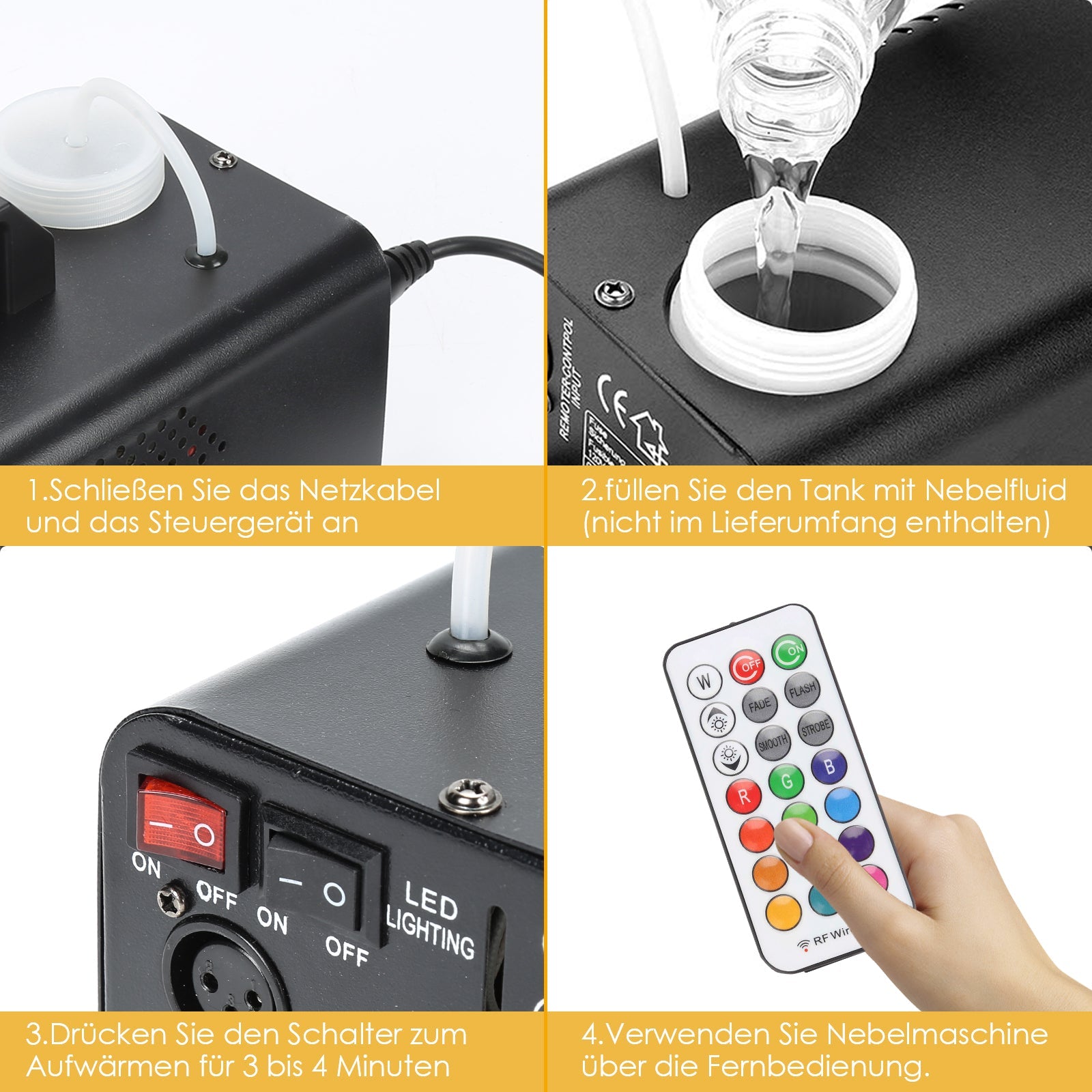 Cosmo Go Nebelmaschine Bühnenlicht LED Wireless 13 Farben