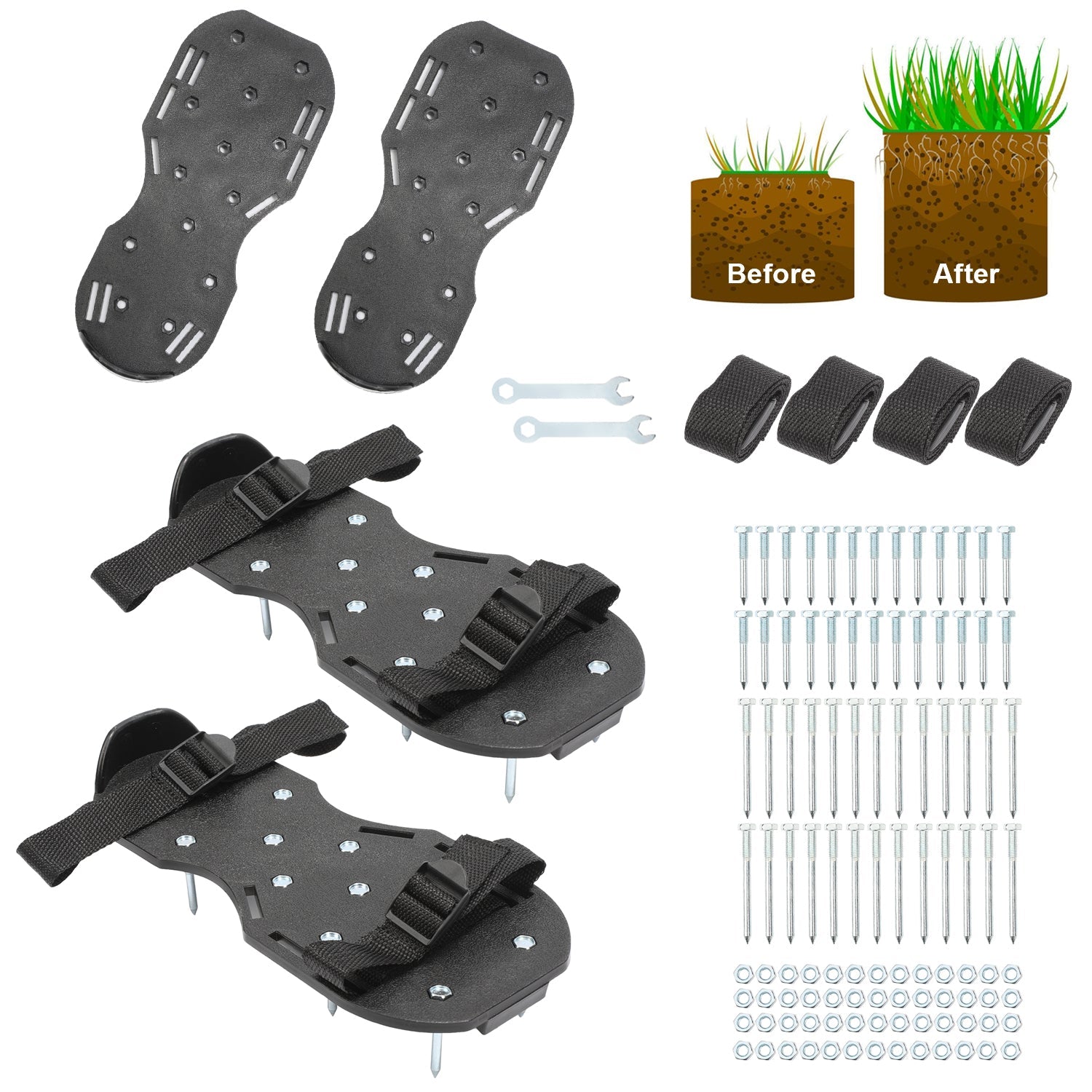 Cosmo Go 1 Paar Nagelschuhe Rasenbelüfter für Bodenbeschichtung