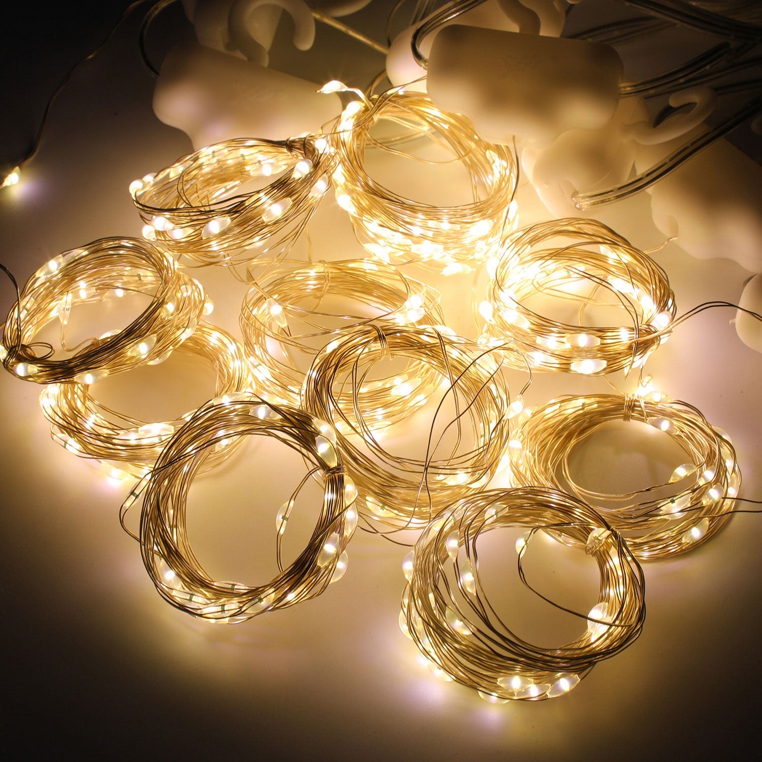 Cosmo Go LED Lichtervorhang 3x3m/3x6m Warmweiß/Farbe