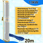 Cosmo Go Tiefbrunnenpumpe für Gartenbewässerung Edelstahl