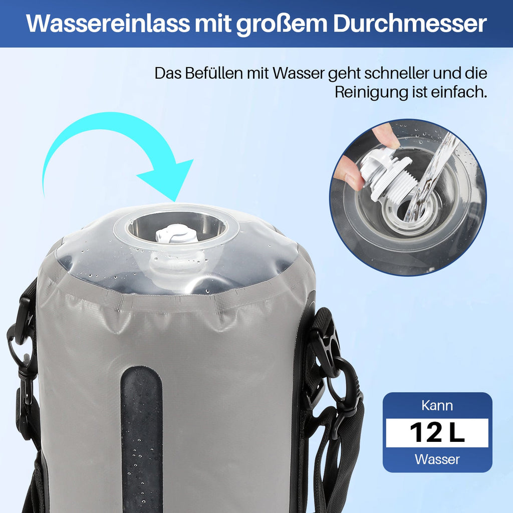 Cosmo Go Campingdusche 12L Tragbarmit Fusspumpe